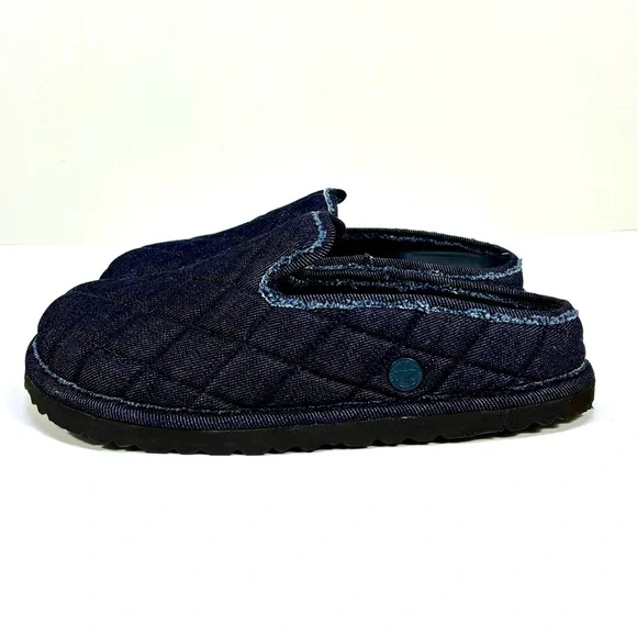 Birkenstock 1774 Eliscu Quilted Denim Slide Clogs Mules Dark Wash Denim 6 37 NEW - Picture 8 of 17